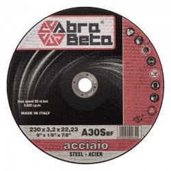 CONFEZIONE N.25 DISCHI PER TAGLIO FERRO D.230X3,2 - CE -